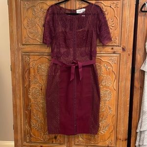 Burgundy Lace Dress